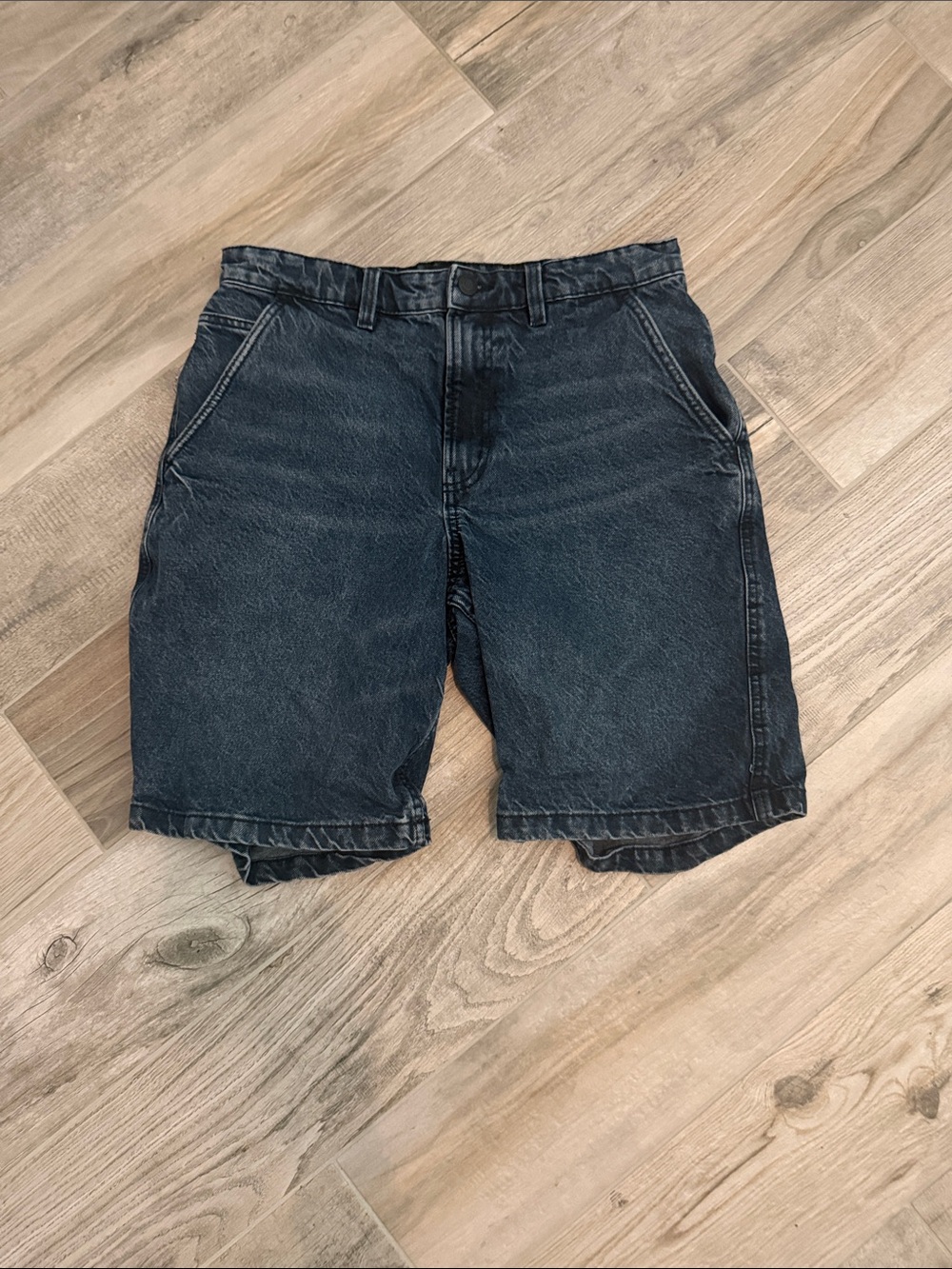 Men's Black Denim Utility Shorts Cotton on
